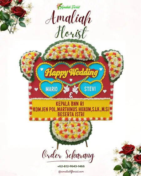 Papan Bunga Pernikahan Rumbia